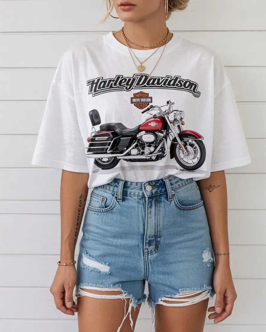 casual summer t-shirt outfit for women 2026 Statement White Graphic Tee with Denim and Bold Attitude