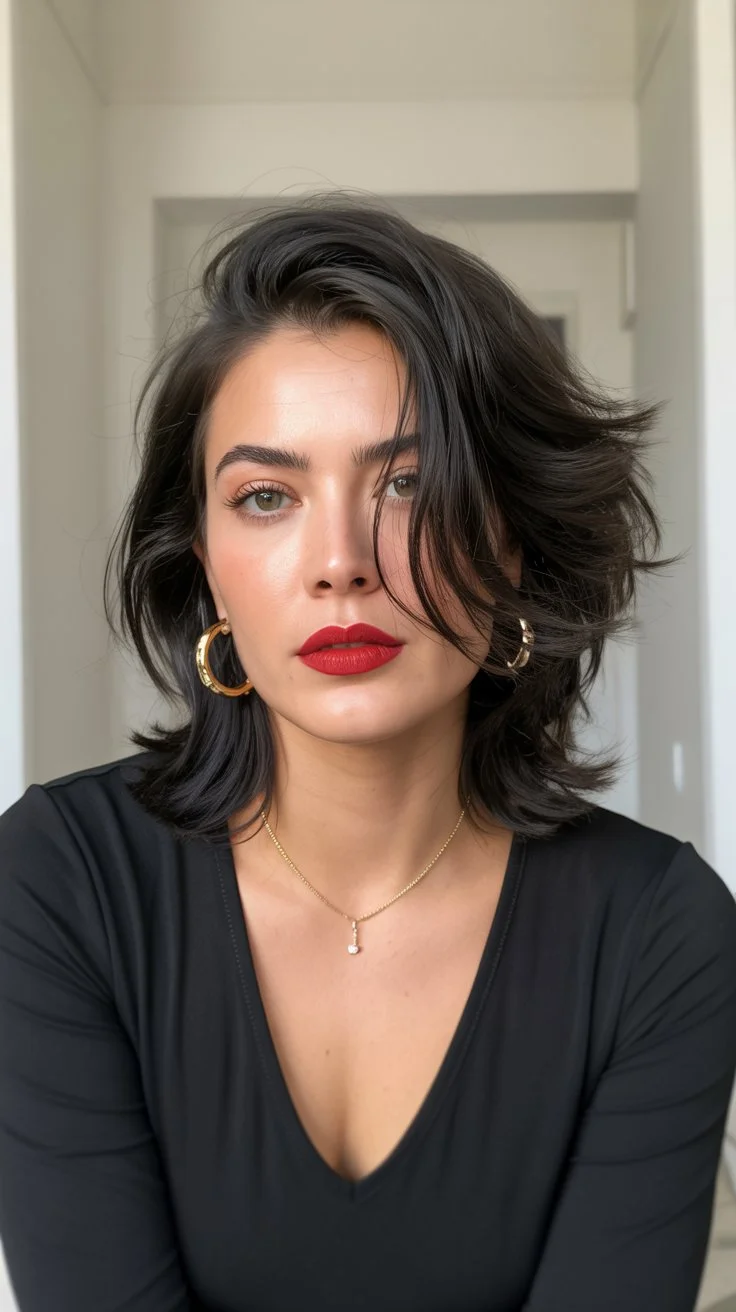 chic summer haircuts for women over 40 2026 soft shag inspired medium cut with effortless texture