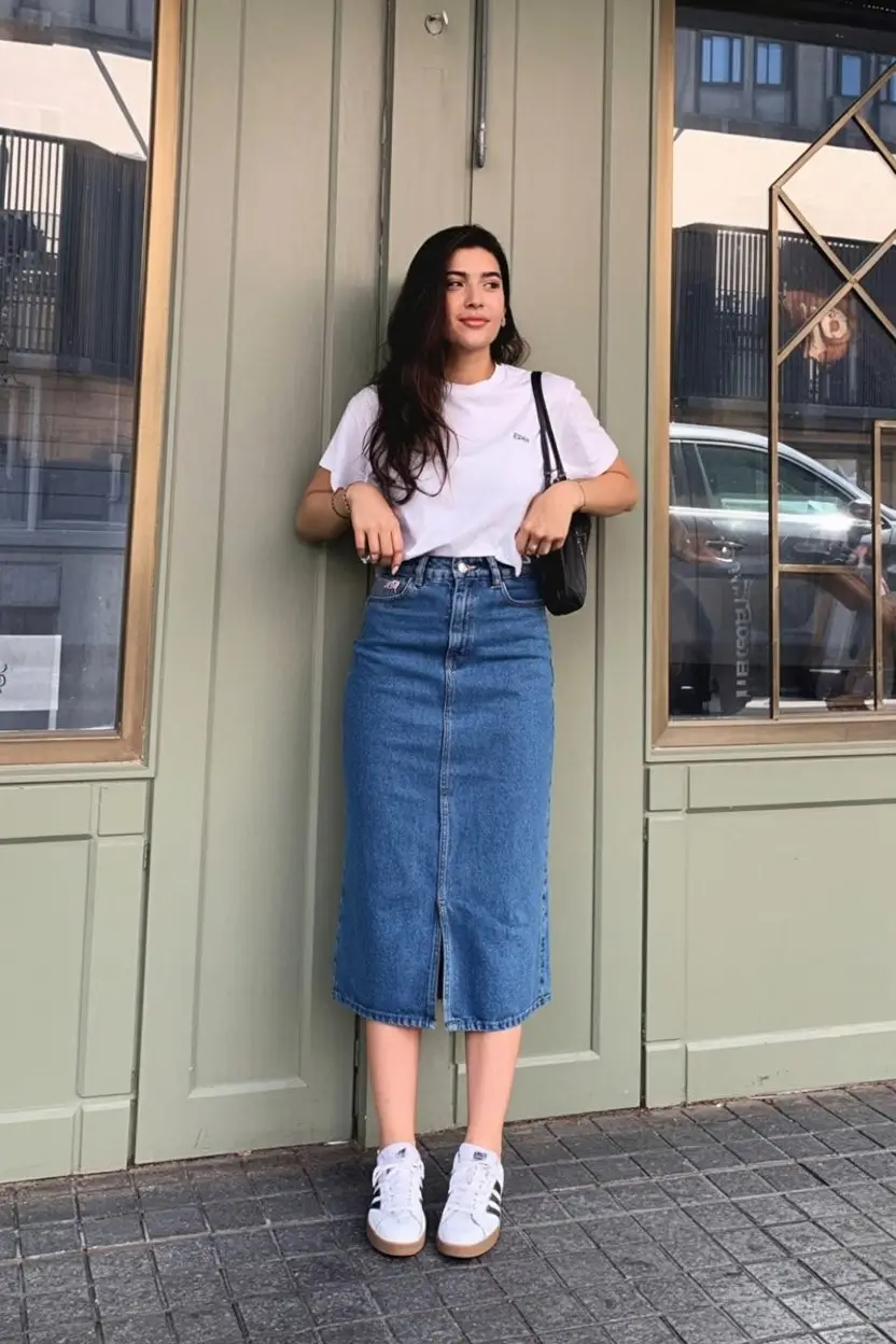 chic summer work outfits 2026 Clean denim lines with everyday practicality