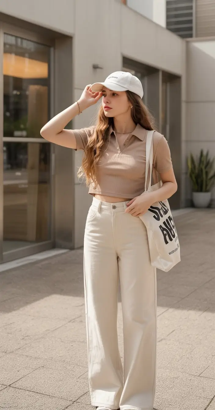 comfy airport outfits summer 2026 modest chic wide pants