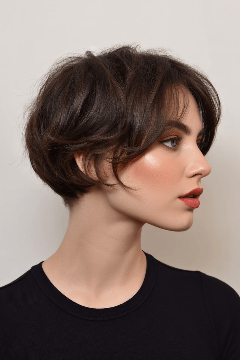 edgy summer short haircuts 2026 Polished short bob with soft framing layers