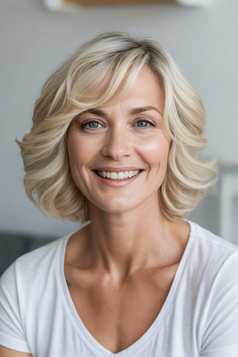 elegant summer haircuts for women over 60 2026 Polished bixie with soft contouring layers