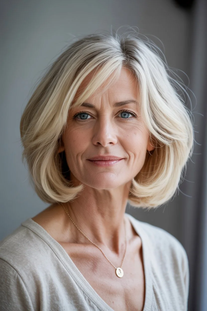 elegant summer haircuts for women over 60 2026 Classic layered medium length with soft volume