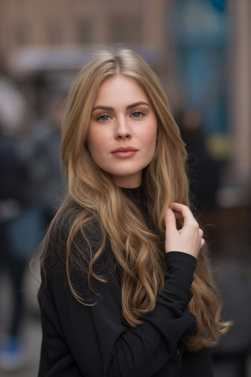 flattering summer haircut for round face 2026 long soft layers with natural flow and balance