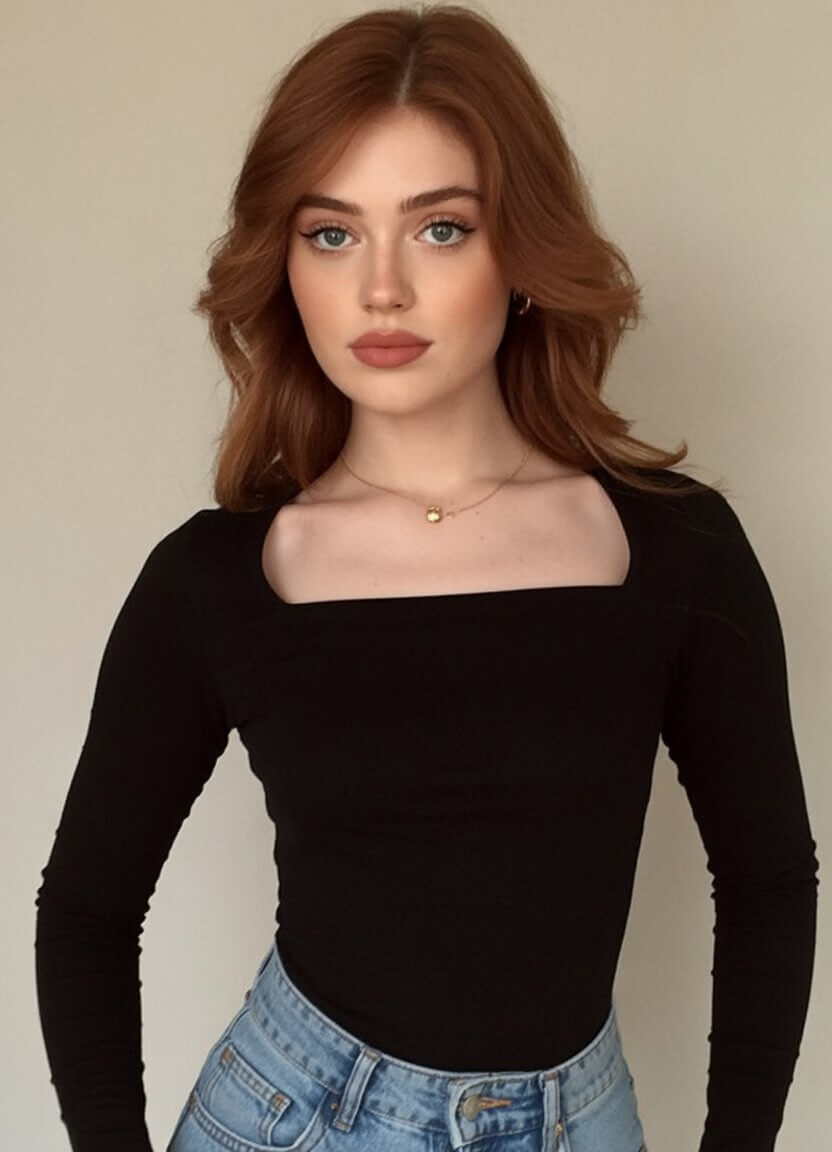 flattering summer haircut for round face 2026 soft copper layers that elongate and glow