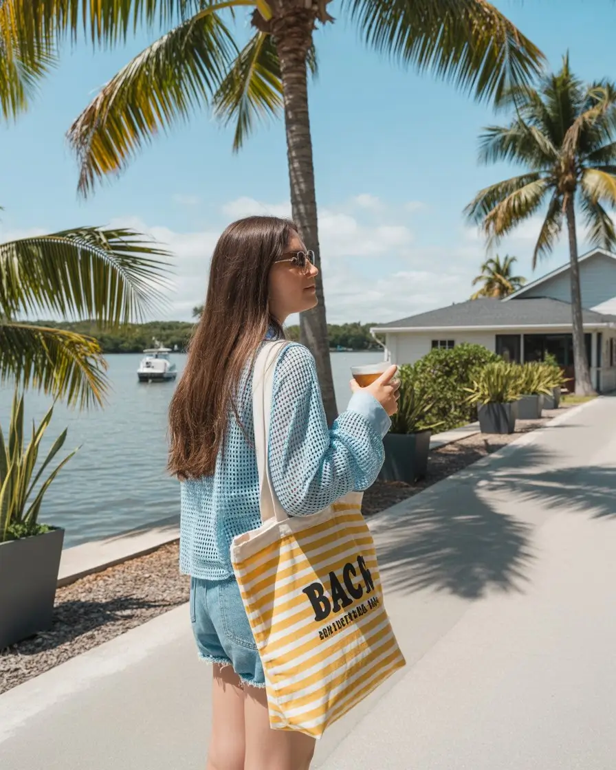 hot summer heat wave outfits 2026 Lightweight knit and denim shorts coastal layering