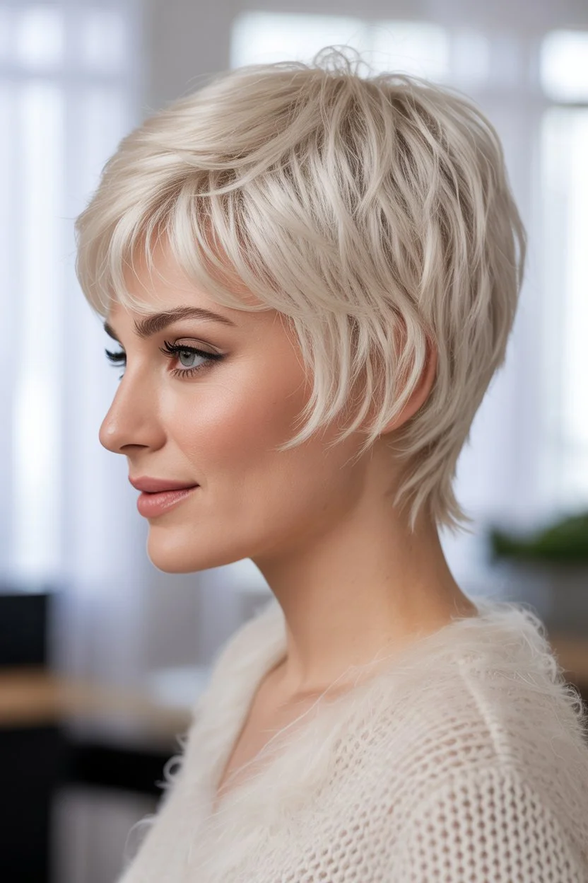 modern summer haircuts for women over 30 2026 ultra short pixie haircut textured