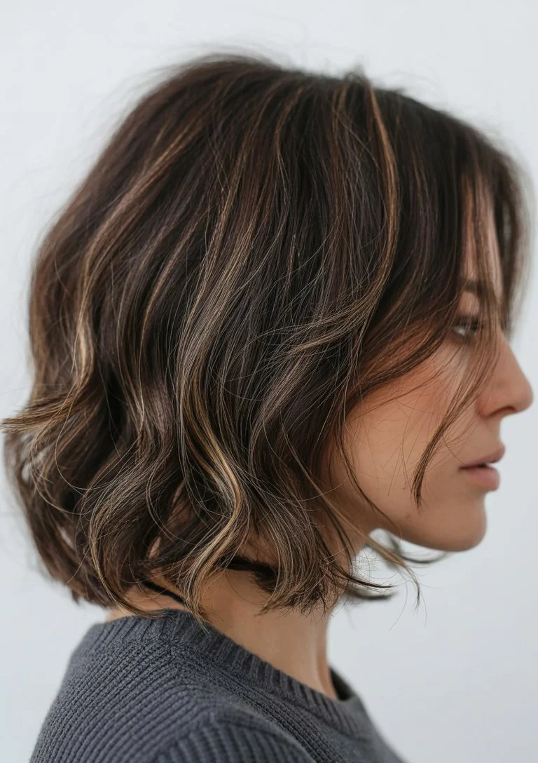 modern summer haircuts for women over 30 2026 textured short bob highlights