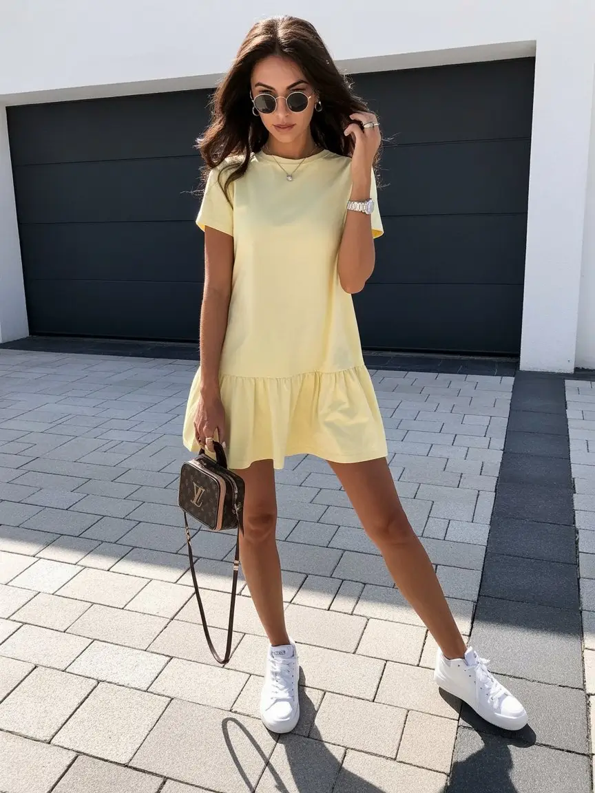 stylish mom outfits summer 2026 Easy Yellow Dress That Feels Like Sunshine