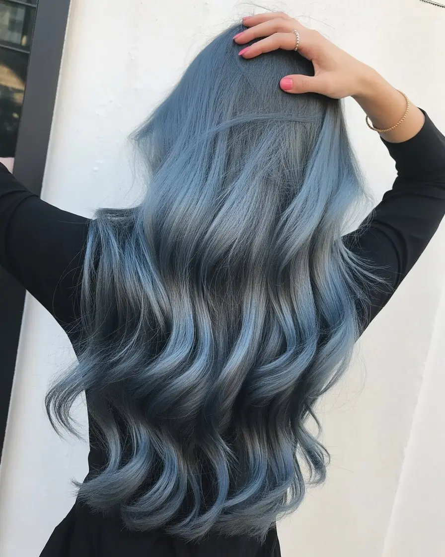 summer blonde hair color for women 2026 smoky blue blonde waves