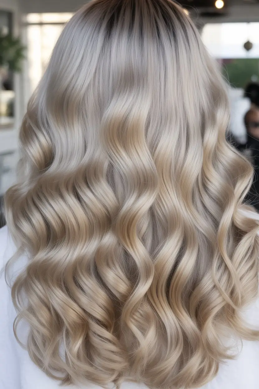 summer blonde hair color for women 2026 cool pearl blonde waves