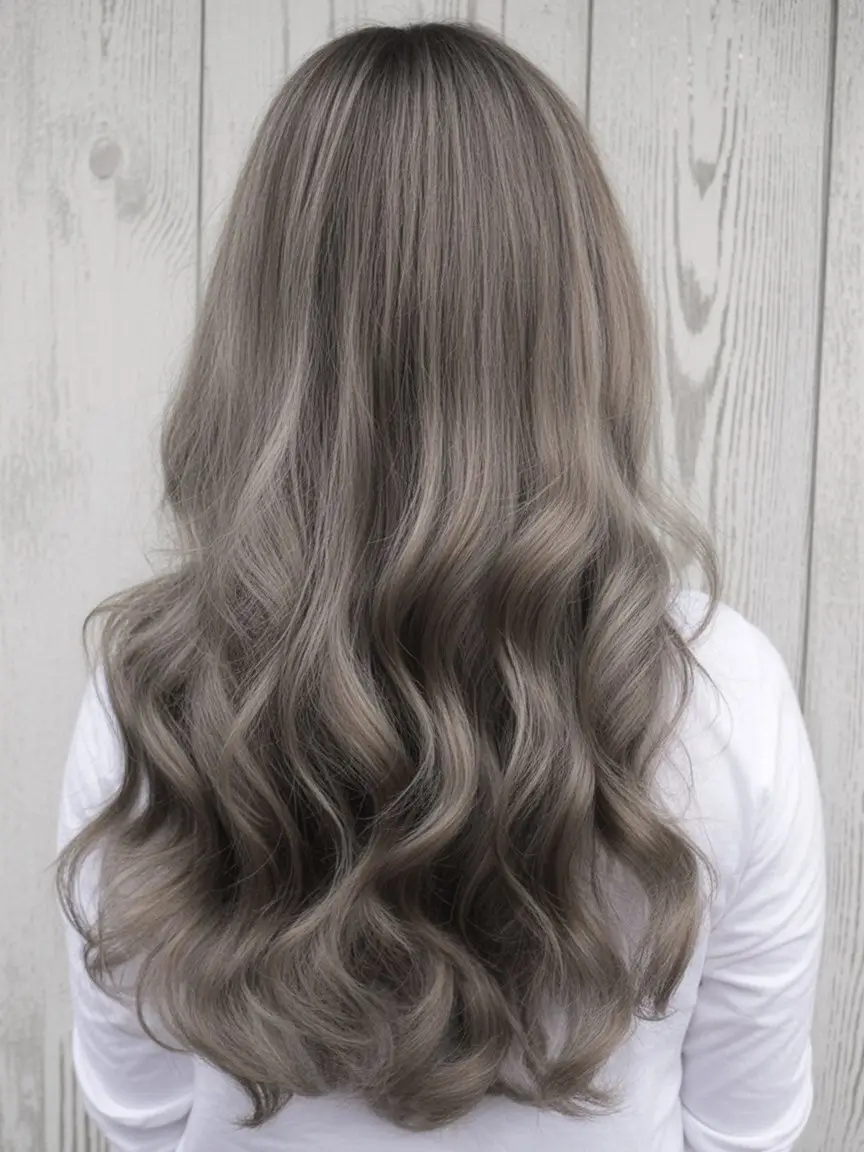 summer brunette hair color for women 2026 Cool ash brunette waves with silky depth