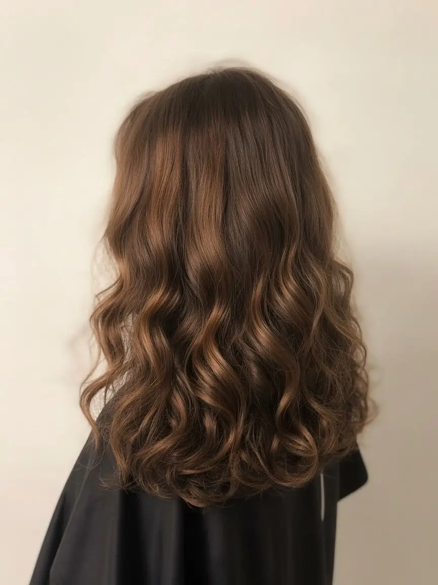 summer brunette hair color for women 2026 Classic warm brunette with natural shine