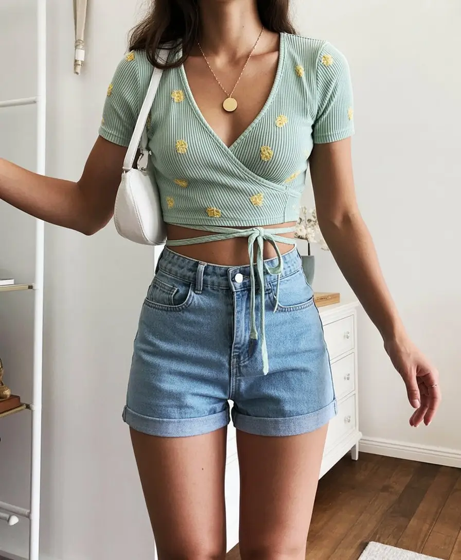 summer clothes for women 2026 Fresh green details with a soft feminine twist