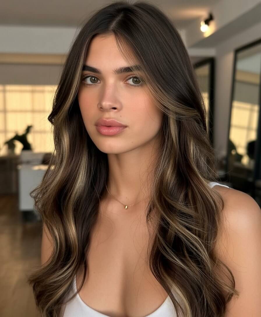 summer espresso brunette hair color for women 2026 dimensional espresso waves with soft contour highlights