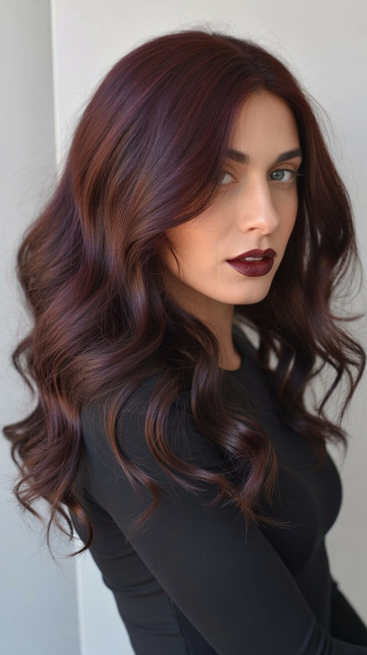 summer espresso brunette hair color for women 2026 deep cherry espresso with glossy statement finish