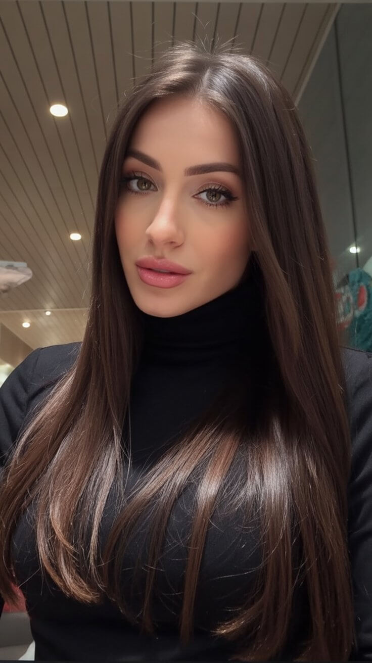 summer espresso brunette hair color for women 2026 ultra sleek dark espresso with mirror shine