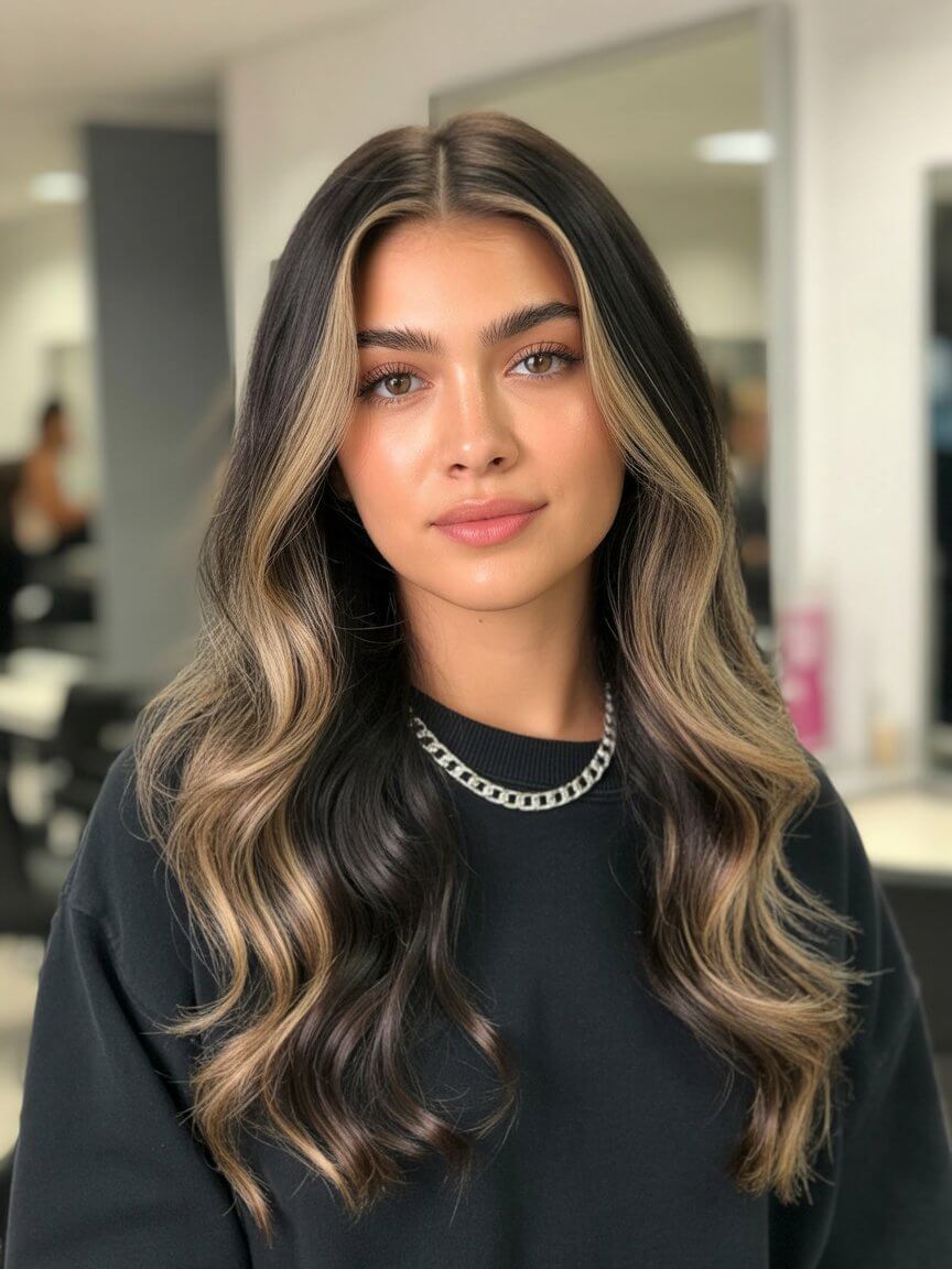 summer espresso brunette hair color for women 2026 high contrast espresso with face framing ribbons