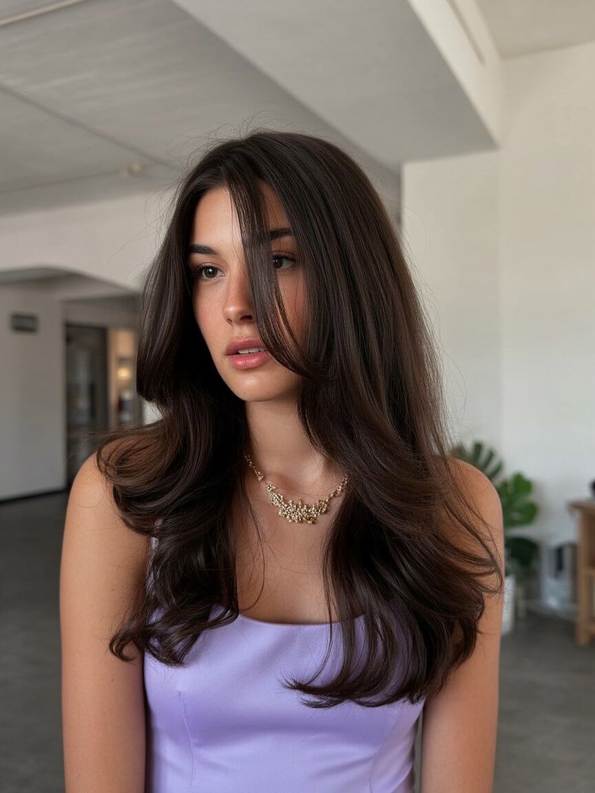 summer espresso brunette hair color for women 2026 soft layered espresso with effortless movement