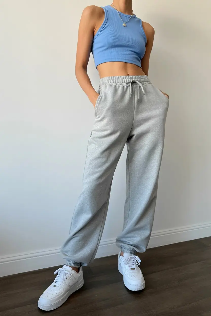 summer gym for women 2026 Soft blue minimalism and relaxed confidence