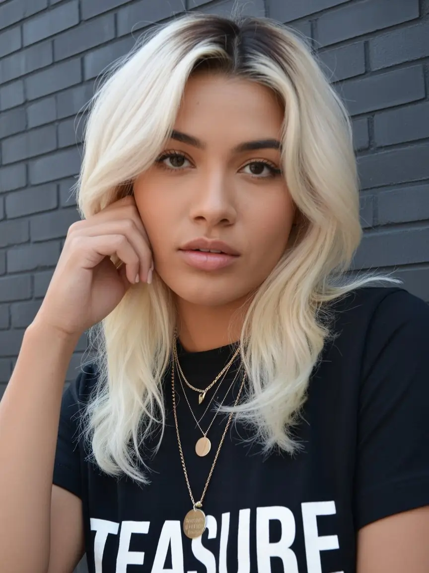 summer hair color for brown skin women 2026 Cool platinum layers with a modern edge