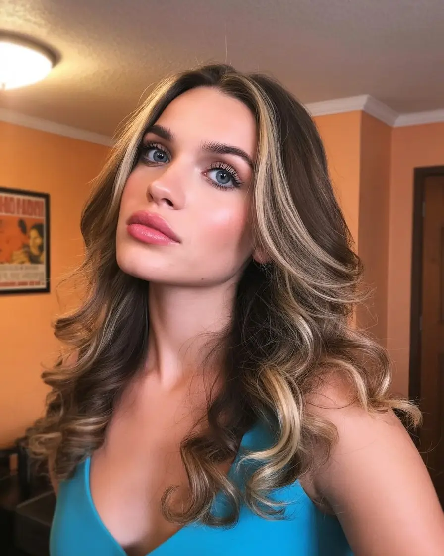 summer hair color for light skin women 2026 Rich Brunette with Creamy Blonde Face Framing