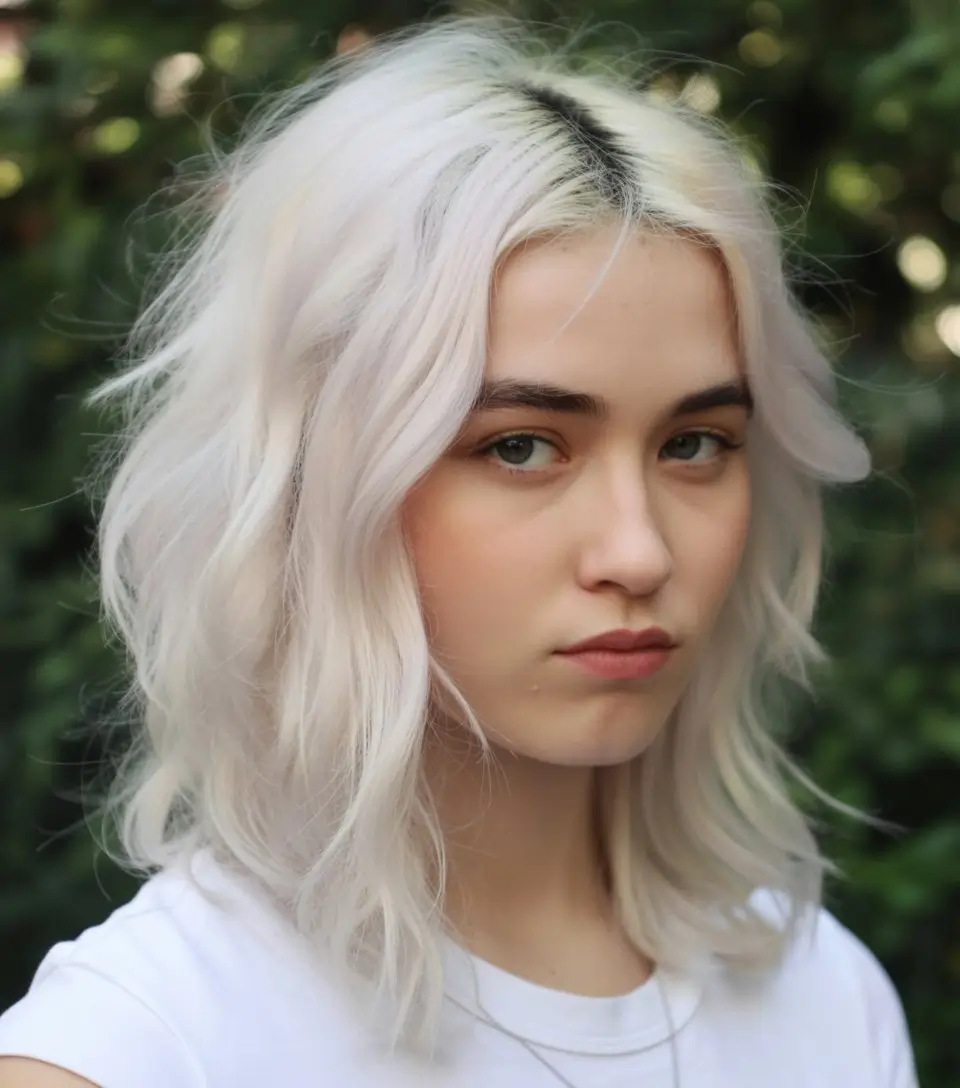 summer hair color for light skin women 2026 Soft Platinum Texture with Natural Root Shadow