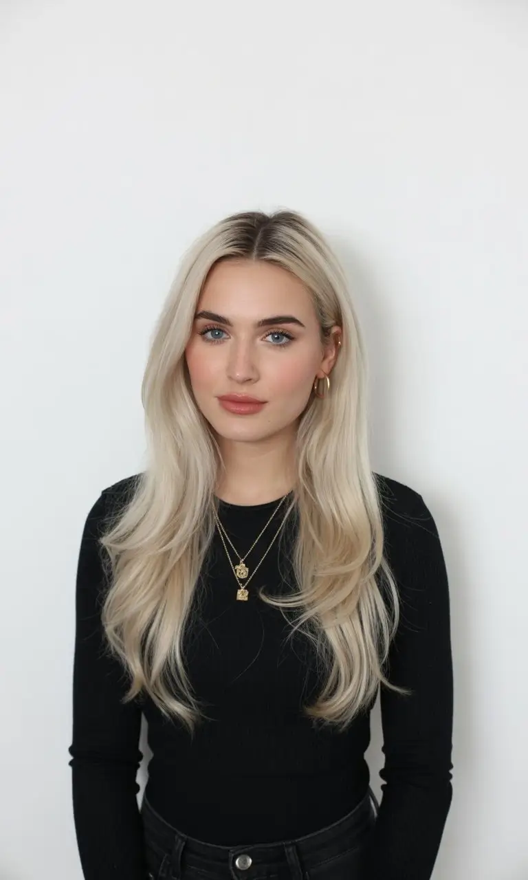 summer hair color for light skin women 2026 Cool Platinum Blonde with Clean Minimal Finish