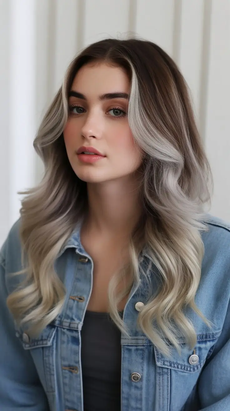 summer hair color for light skin women 2026 Smoky Ash Blend with Soft Face Framing Highlights