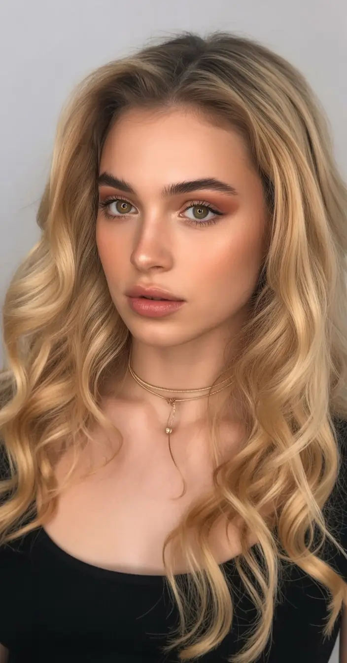 summer hair color for light skin women 2026 Golden Vanilla Blonde with Soft Volume