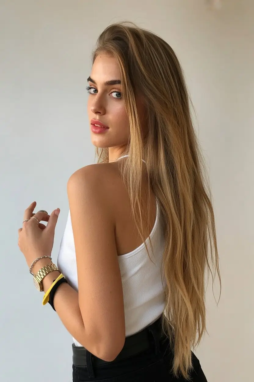 summer hair color for tan skin women 2026 honey blonde long hair