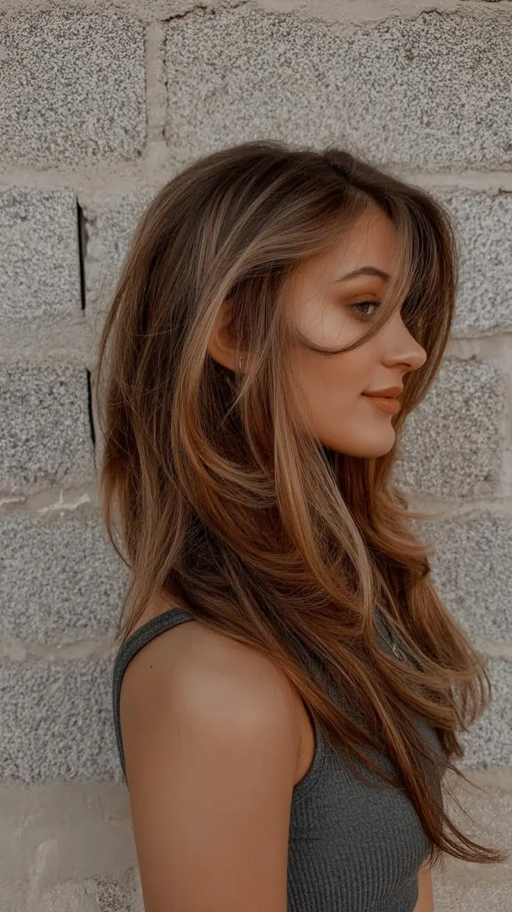 summer hair color for tan skin women 2026 chestnut balayage layers