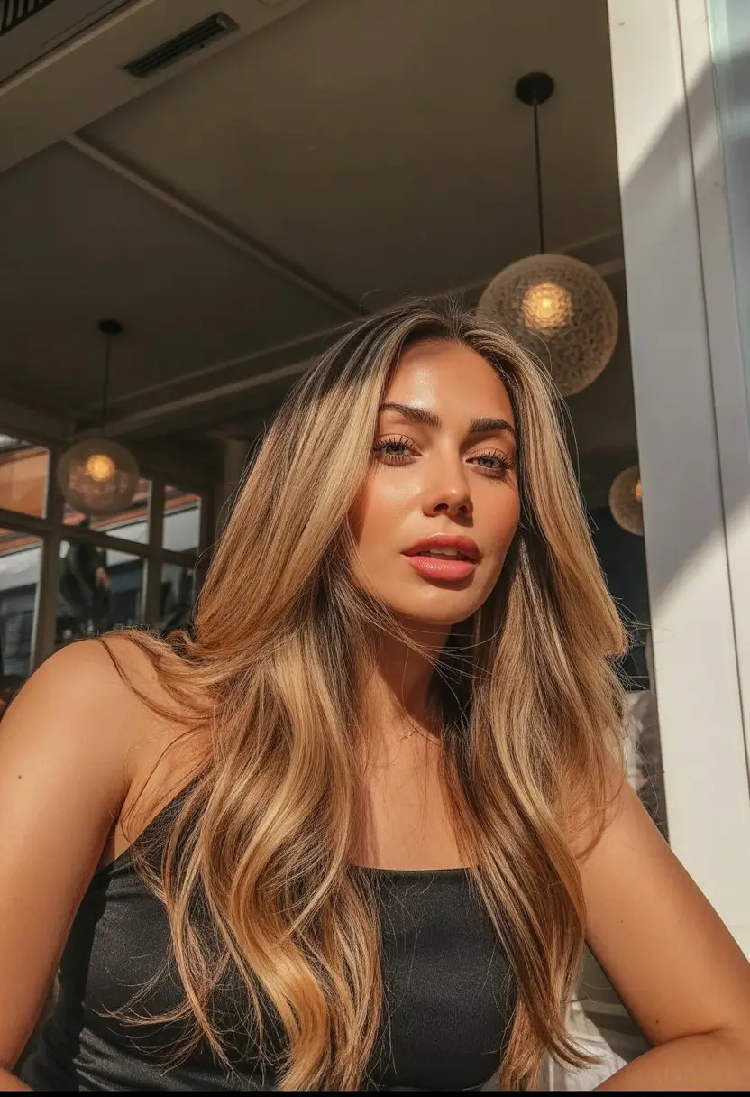 summer hair color for tan skin women 2026 caramel highlights glow