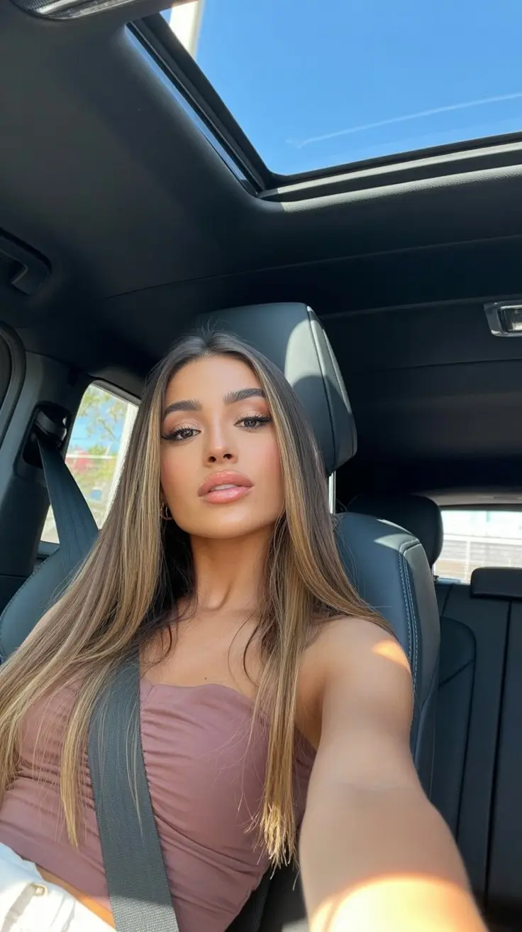 summer hair color for tan skin women 2026 sleek highlights