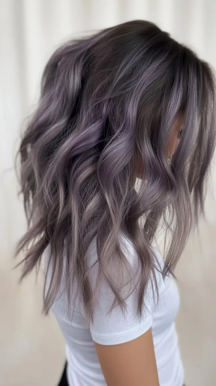 summer hair color ideas for brunette women 2026 Muted Mushroom Brown with Smoky Dimension