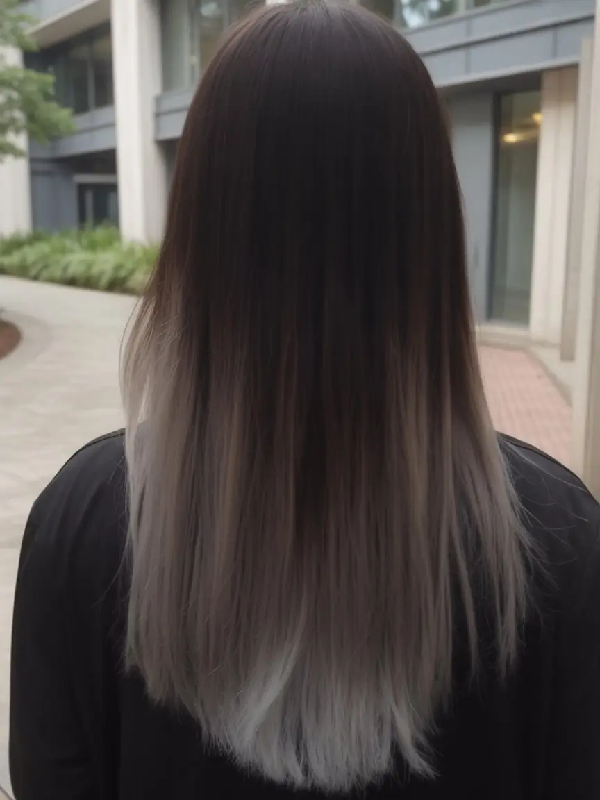 summer hair color ideas for women 2026 Deep brunette melt into cool ash blonde ends