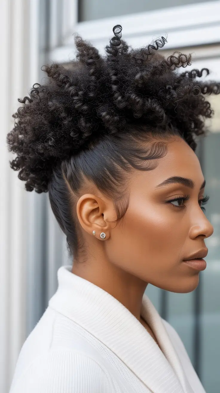 summer hairstyles for black women 2026 Defined natural curls with sculpted edges and volume