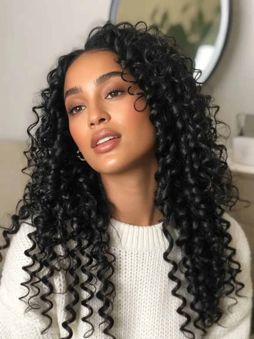 summer hairstyles for black women 2026 Defined spiral curls with soft shine and volume