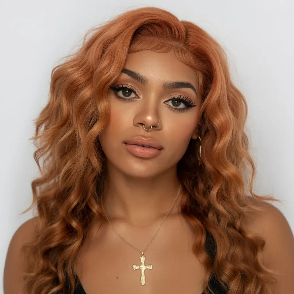 summer hairstyles for black women 2026 Warm copper waves with glossy definition