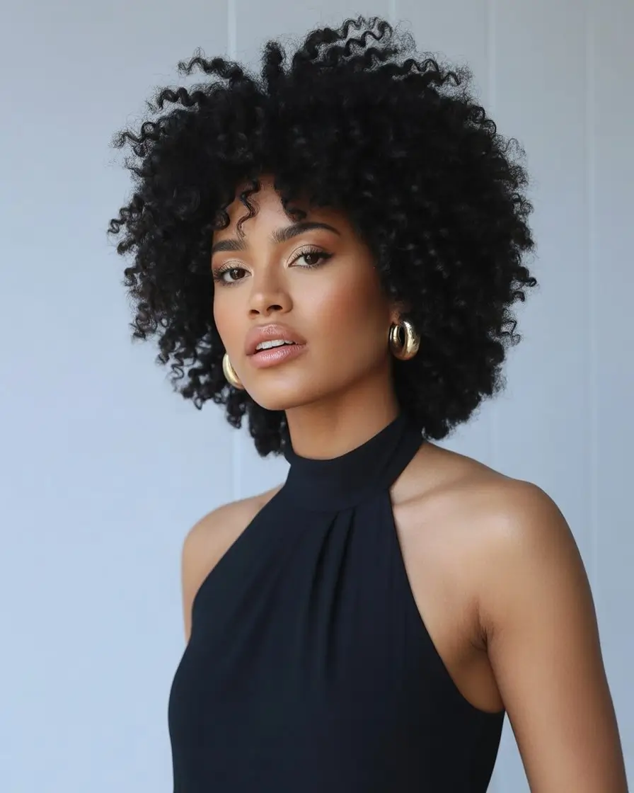 summer hairstyles for black women 2026 Full natural afro with soft definition and bold volume