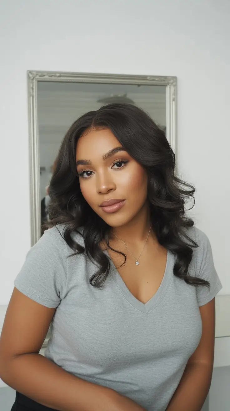 summer hairstyles for black women 2026 Soft glam waves with a natural finish