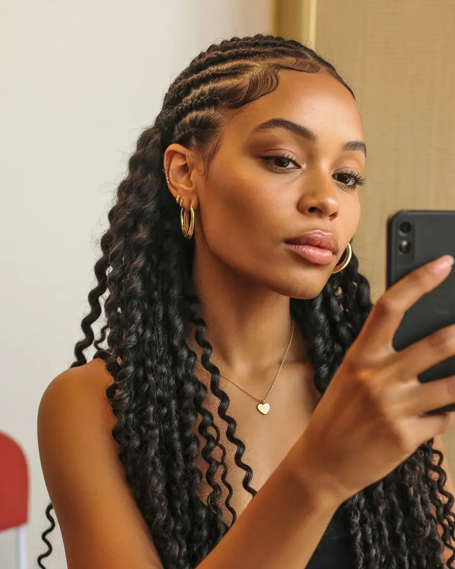 summer hairstyles for black women 2026 Textured braided style with loose defined ends