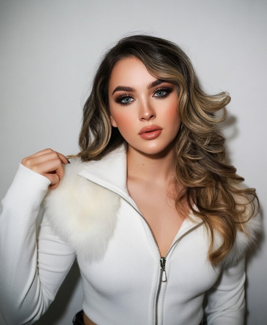 summer money piece hair color for women 2026 glossy brunette waves with caramel money piece dimension