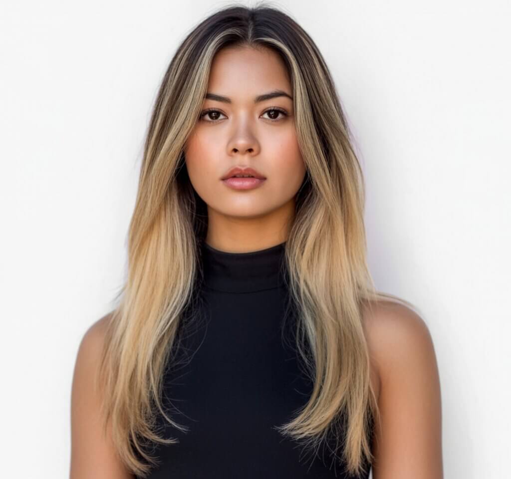 summer money piece hair color for women 2026 natural brunette blend with soft money piece brightness