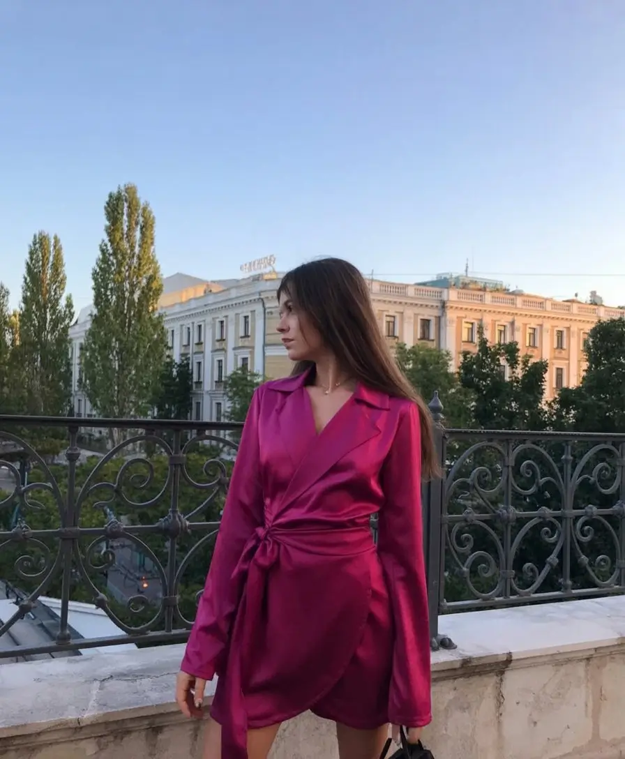 summer night going out outfits 2026 Silky wrap dress for warm evening glow