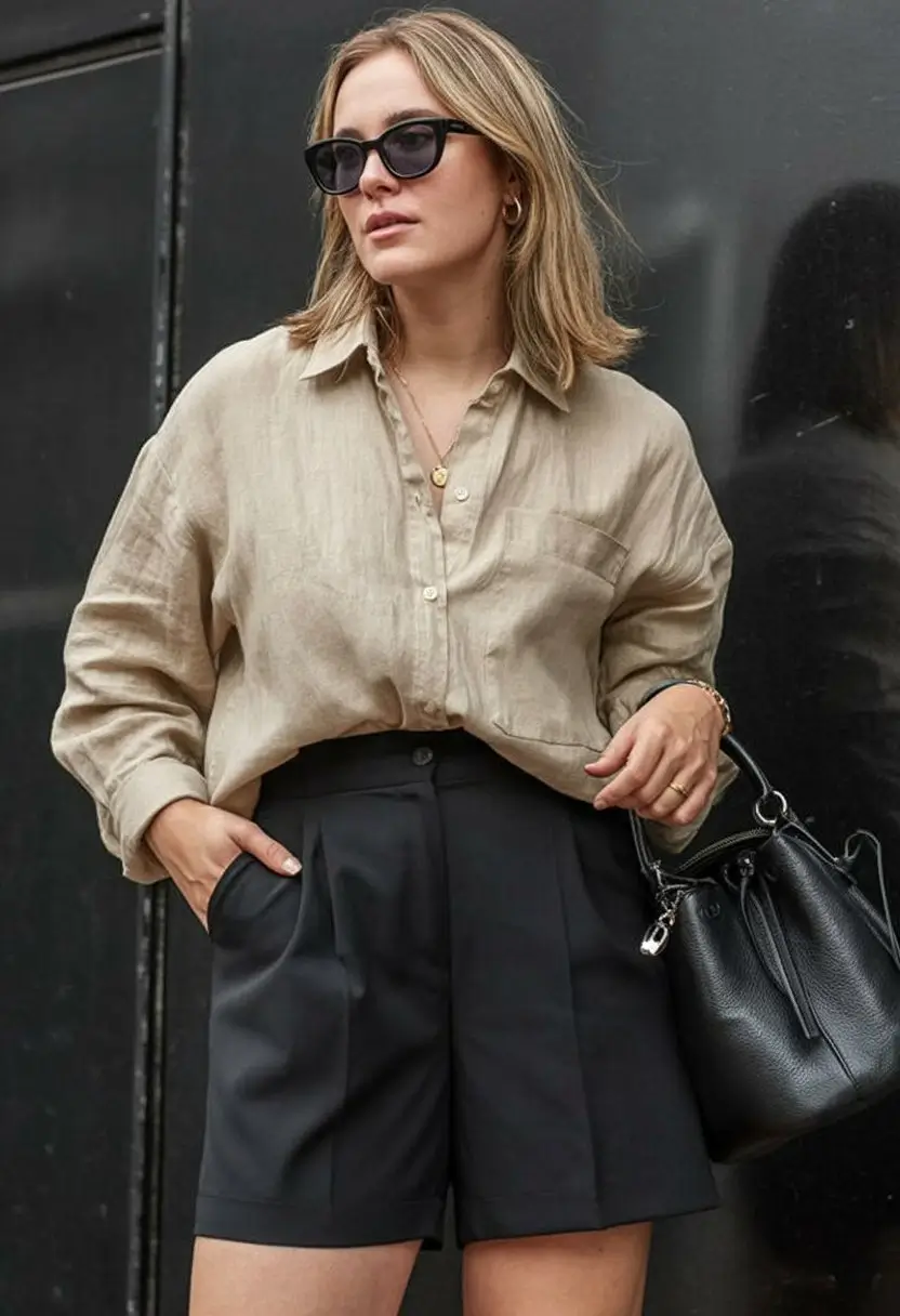 summer old money outfit for women 2026 Relaxed neutral layers with understated confidence