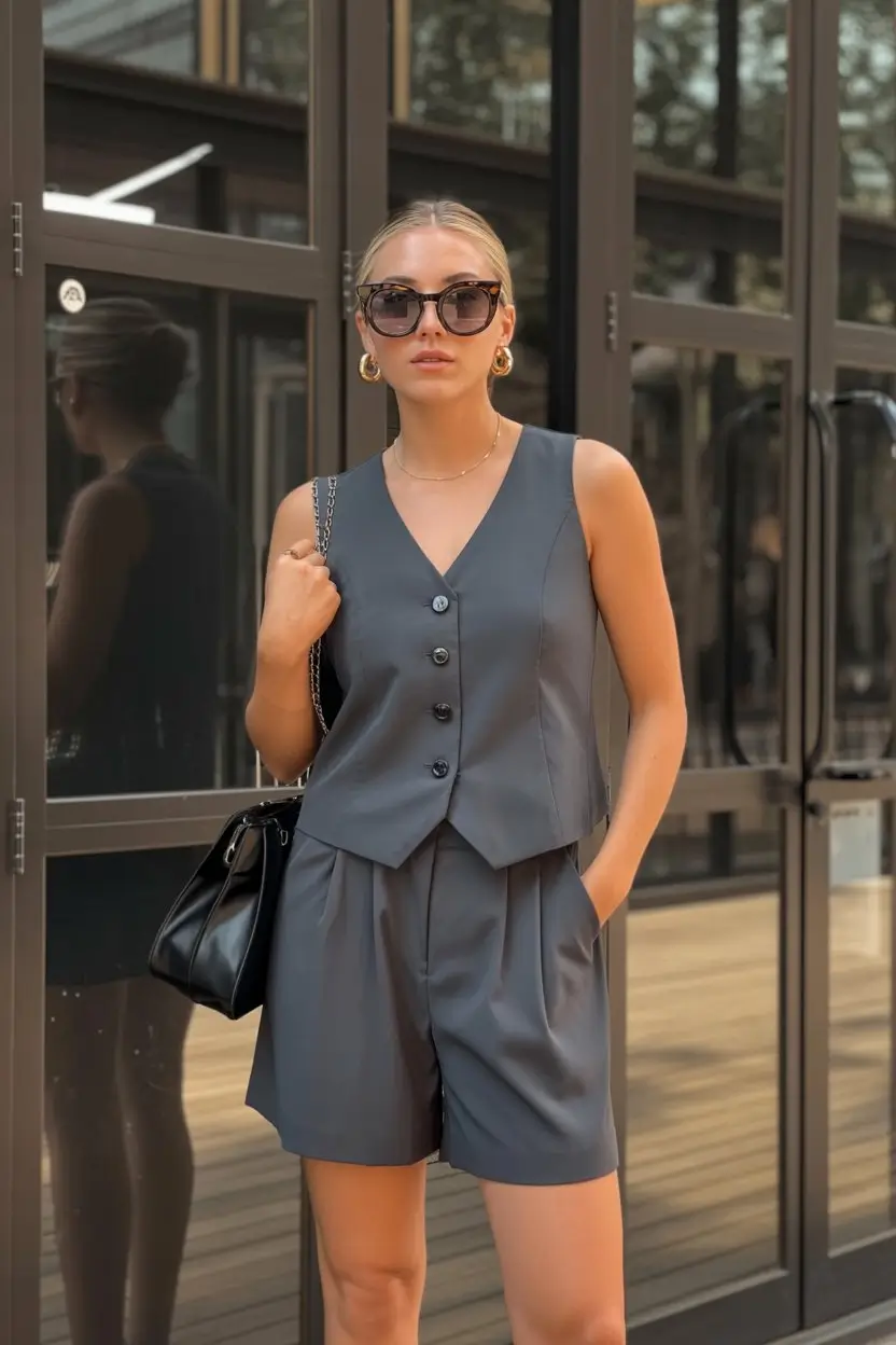 summer old money outfit for women 2026 Modern tailored set with understated confidence