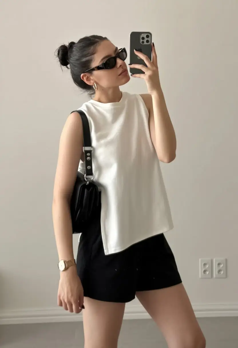 summer old money outfit for women 2026 Minimal monochrome with city ease