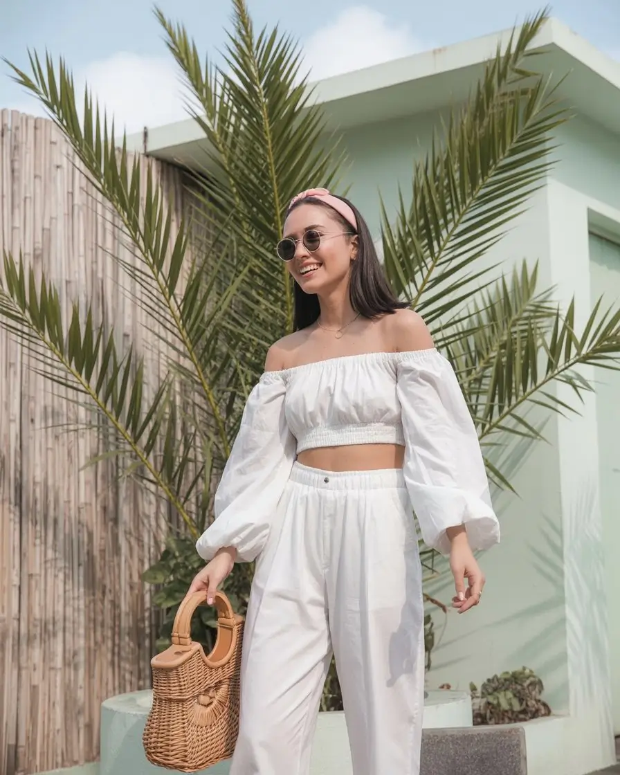 summer outfits for women 2026 Lightweight All White Set That Feels Like Vacation