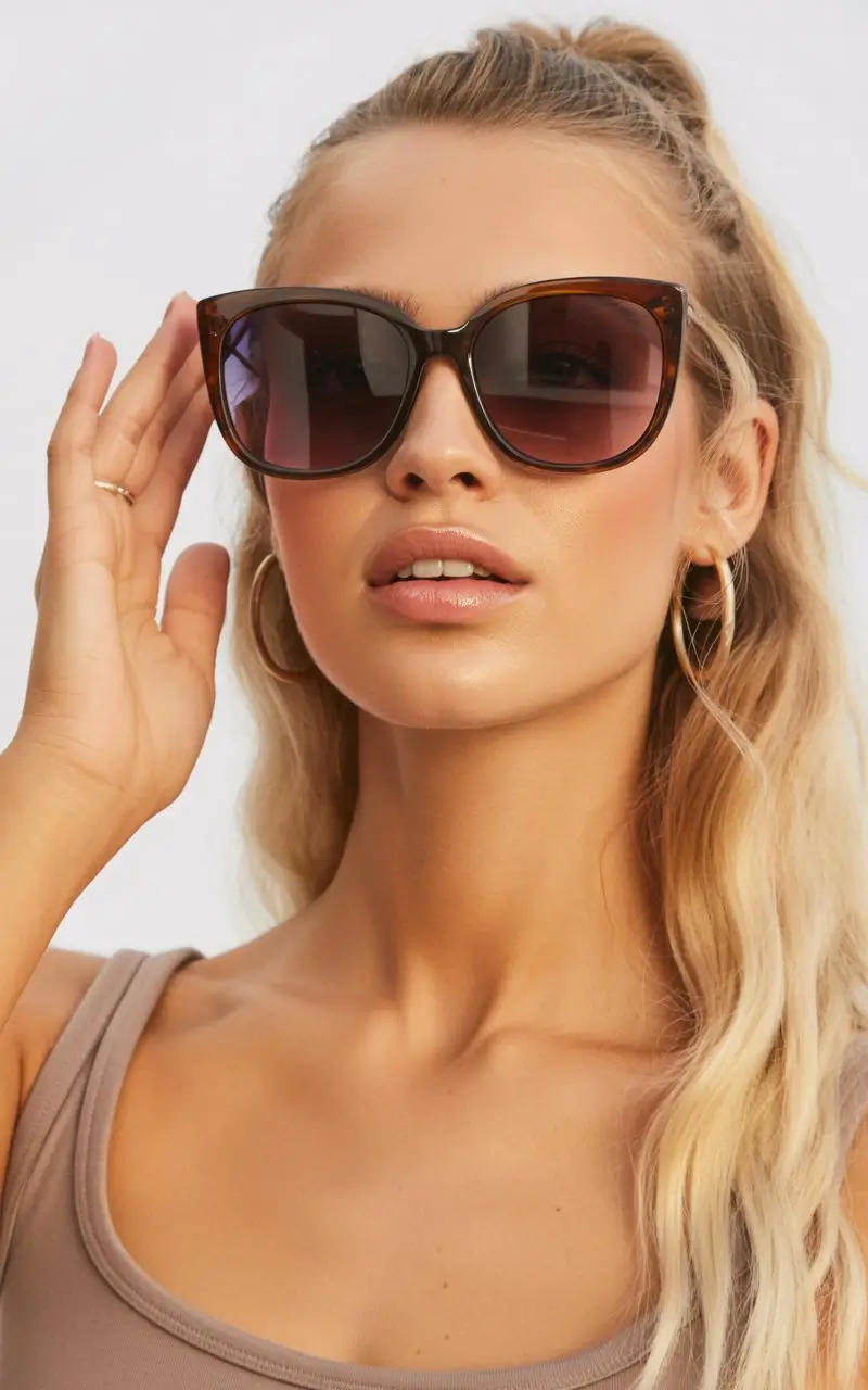 Summer Oversized sunglasses 2026 Warm Sunset Tones With Soft Y2K Summer Glow